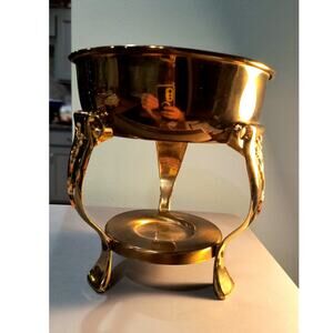 765. Princess House Brass Coffee Warmer Stand